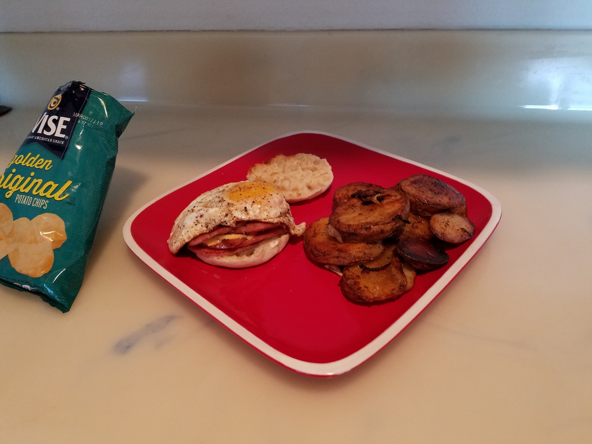 Sunday Gravy with yeah right: Strait Outta Jersey! Pork Roll, Egg & Cheese.