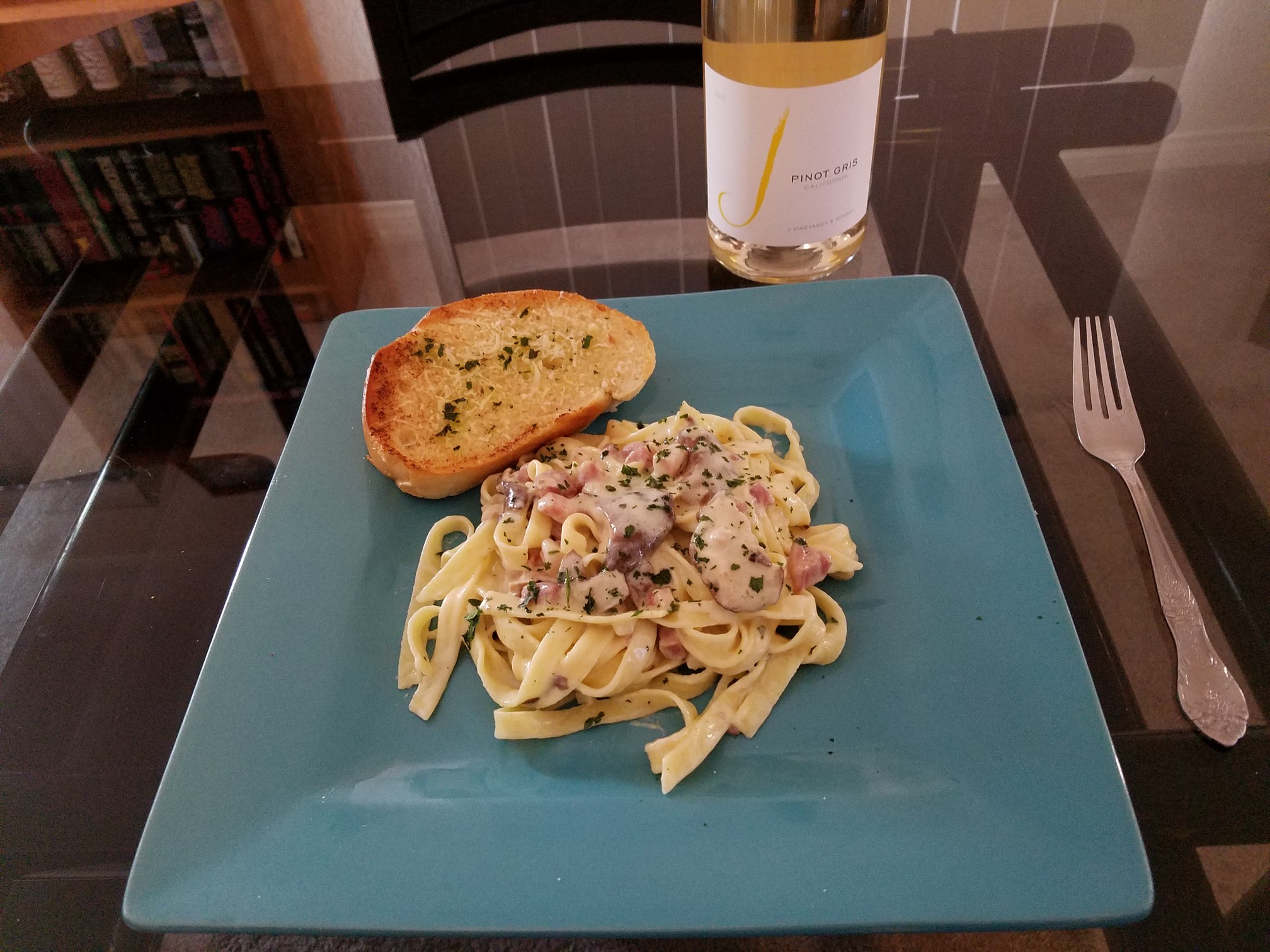 Sunday Gravy with yeah right: Scratch Made Fettuccini Alfredo with Homemade Pasta. Activate Saliva Glands Now.