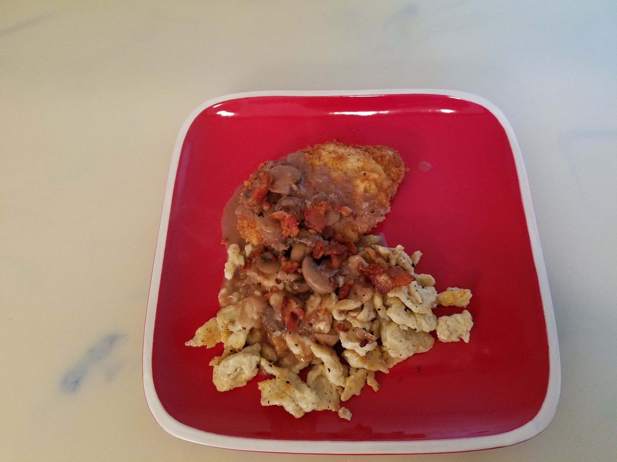 Sunday Gravy with yeah right: Heute Habin Wir Jagerschnitzel und Spätzle. Ja!